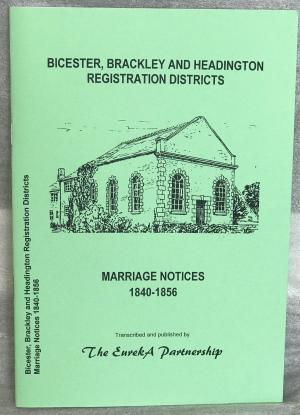 Bicester, Brackley and Headington Registration Districts Marriage Notices