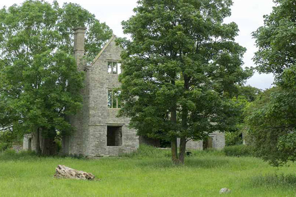 The remains of the manor house.