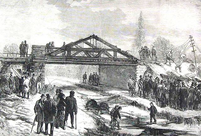 Engraving of the scene of the accident from the Illustrated London News - 1874