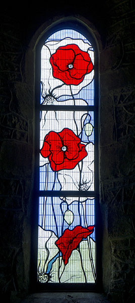 War memorial window in the church.