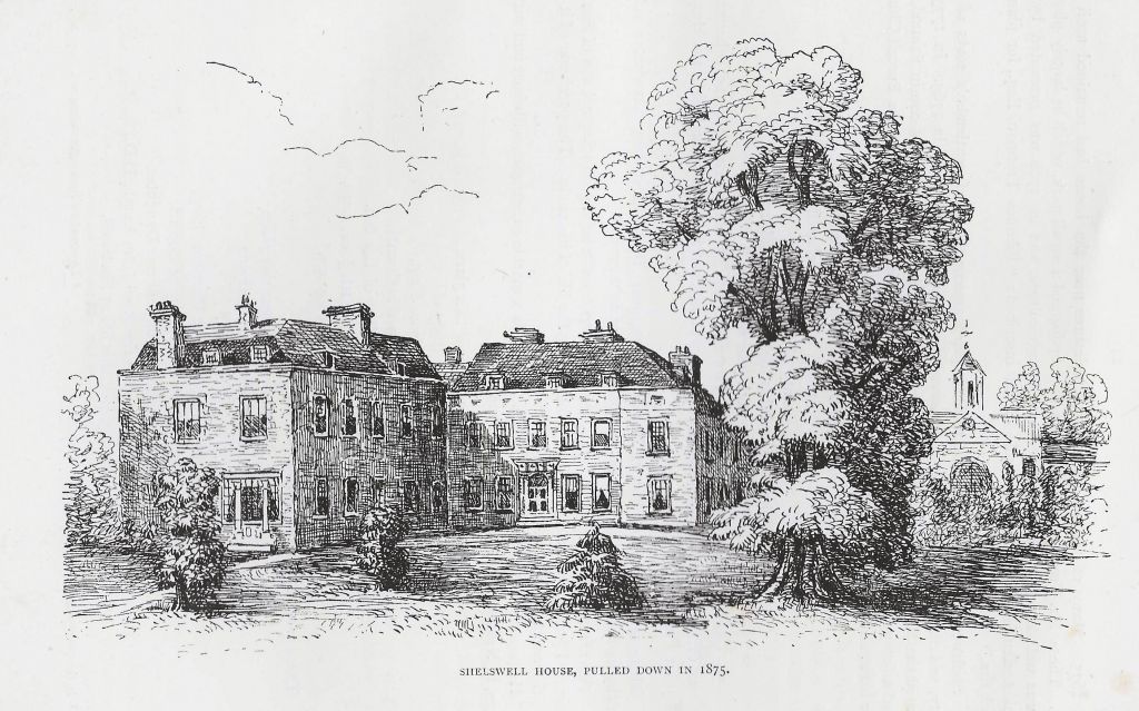 The 18th century manor house, demolished in 1875.